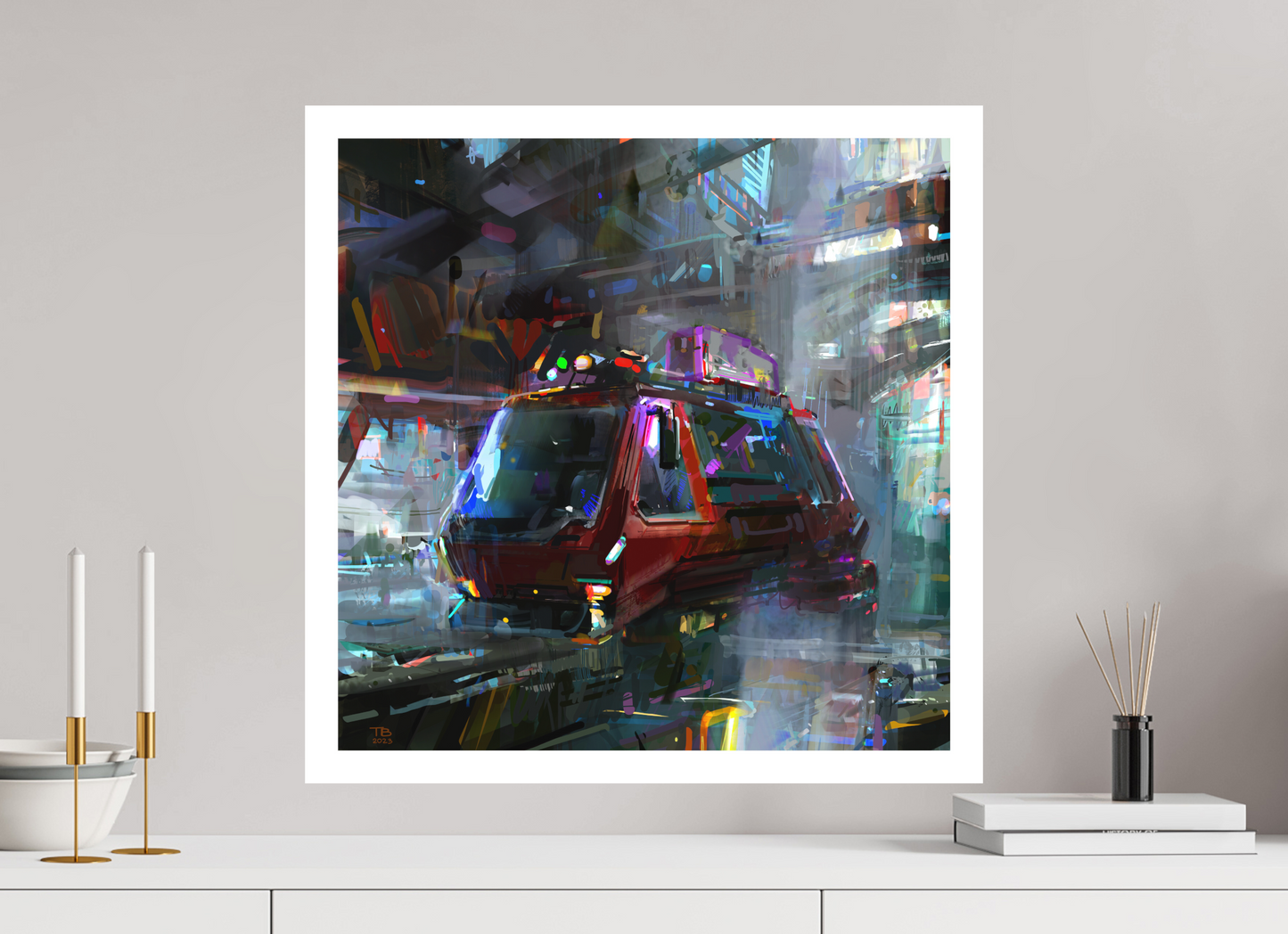 60 x 60 cm, Canson PhotoRag 2 URBAN - Red Van