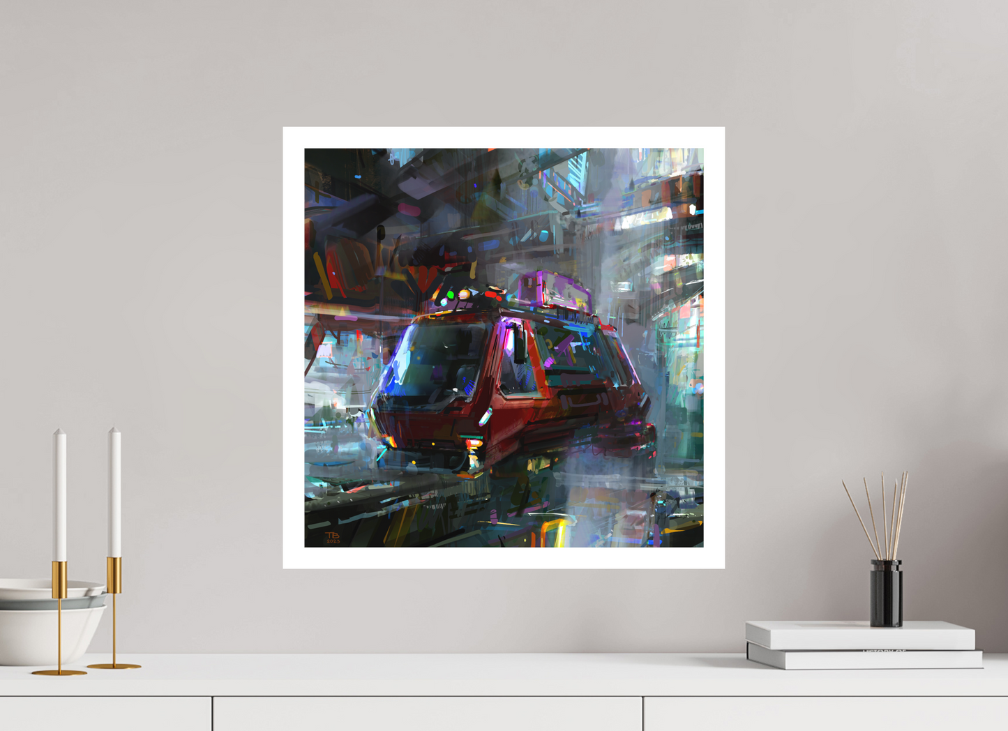 50 x 50 cm, Canson PhotoRag 2 URBAN - Red Van