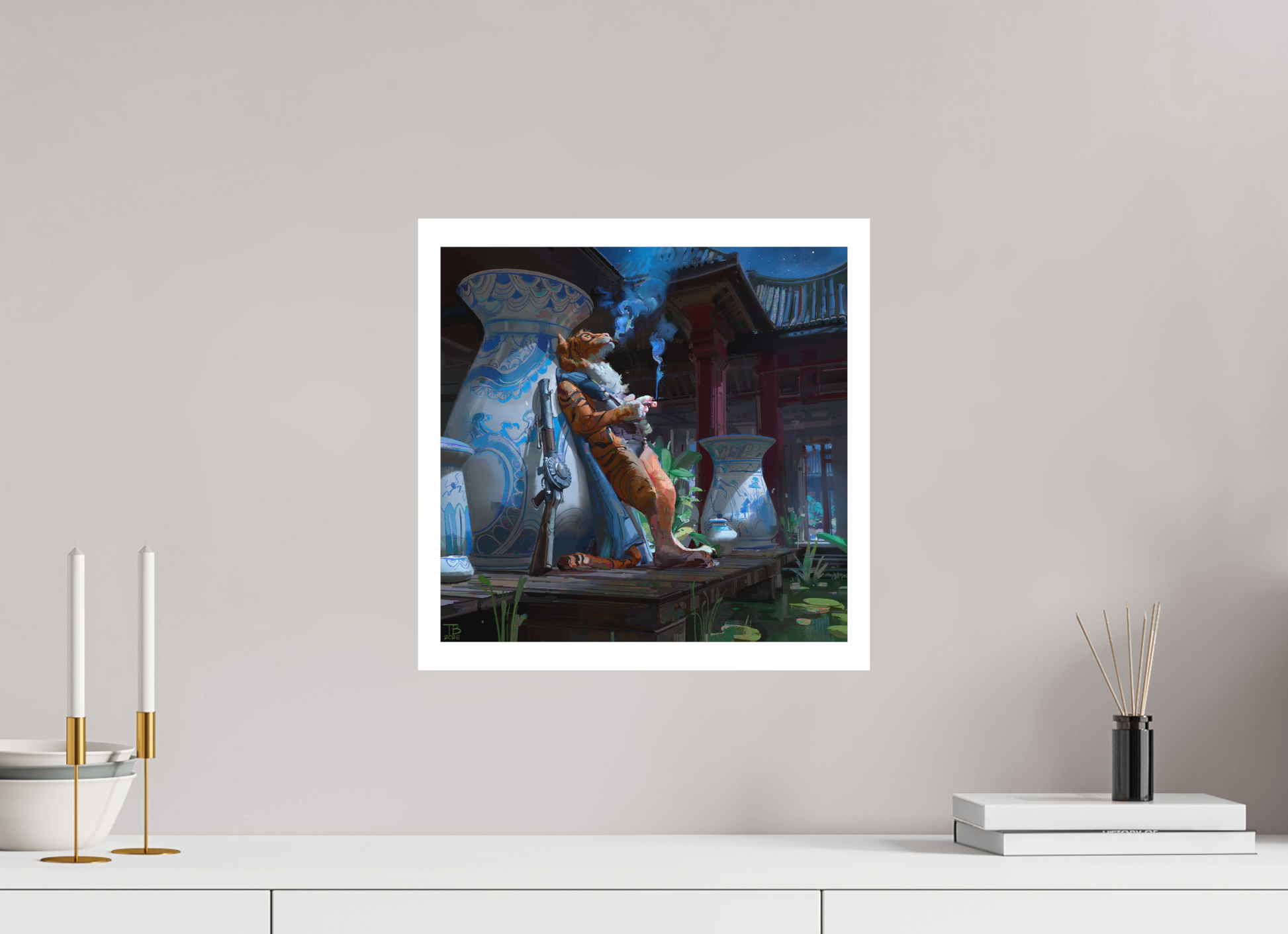 40 x 40 cm, Canson PhotoRag 2 KAOLIN : Le Gardien des Porcelaines